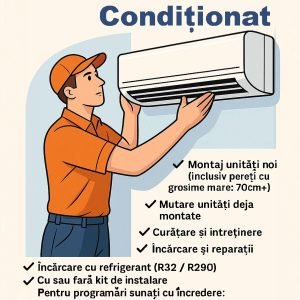 Montaj Aer Conditionat cu kit de instalare inclus 18000-24000btu
